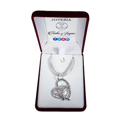 Imagen 2 del producto Collar Colgante Corazon Plateado