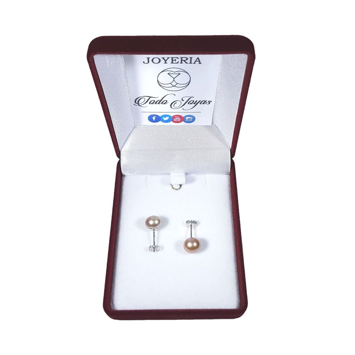 TODOJOYAS - Aros Plata 925 Pasador Perla Morada