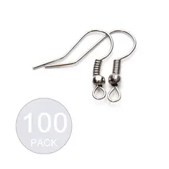 TODOJOYAS - Pack 100 Ganchos Para Aros Acero Quirurgico