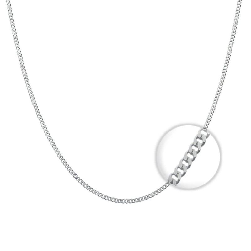 TODOJOYAS - Cadena Plata 925 1mm 50cm Modelo Grumet