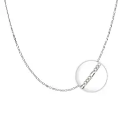 TODOJOYAS - Cadena Plata 925 1mm 50cm Modelo Figaro