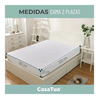 Imagen 2 del producto Cubre Colchon Protector Impermeable Bambu 2 Plazas