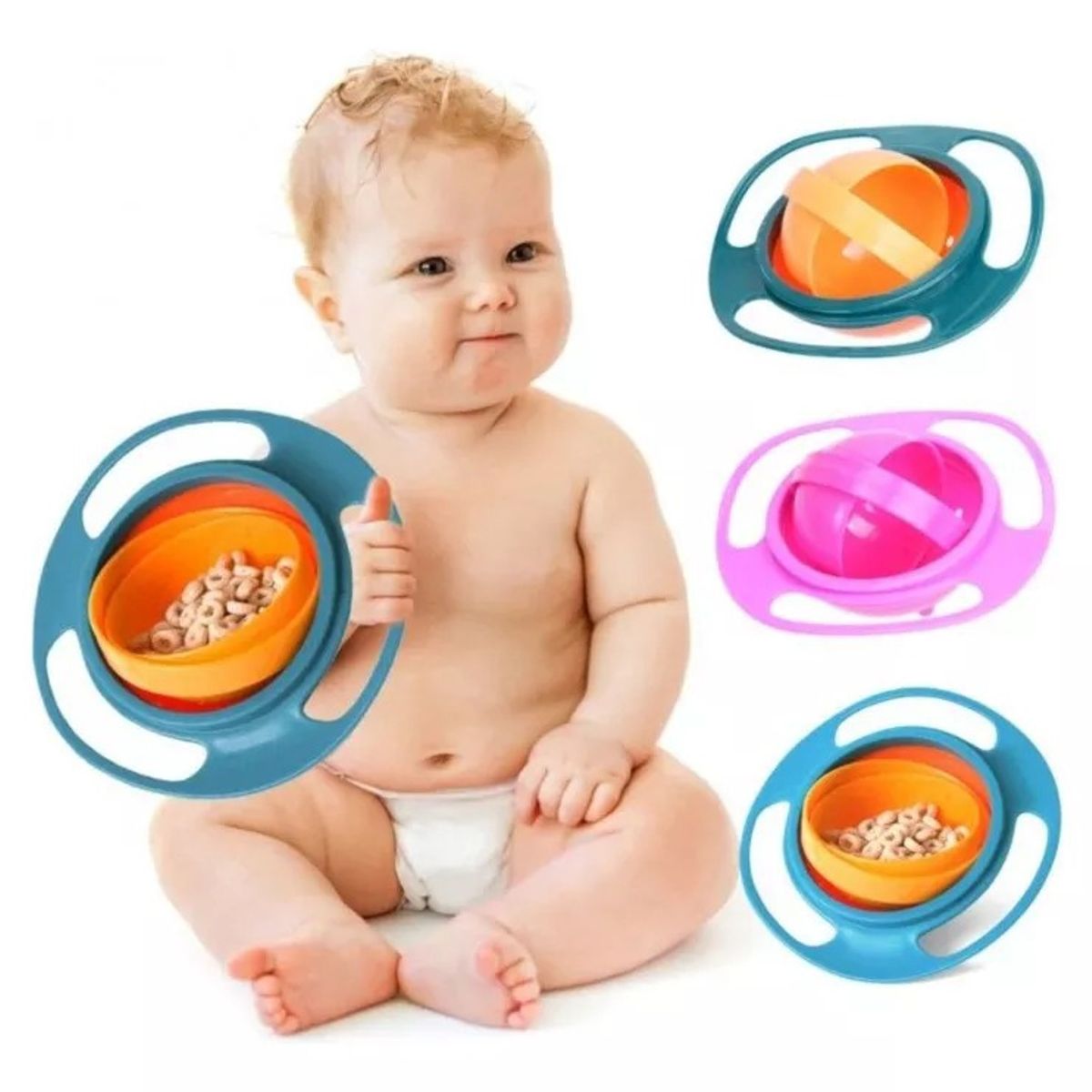 GENERICO - Plato Bowl 360° Antiderrame Para Bebé Guagua Antivuelco