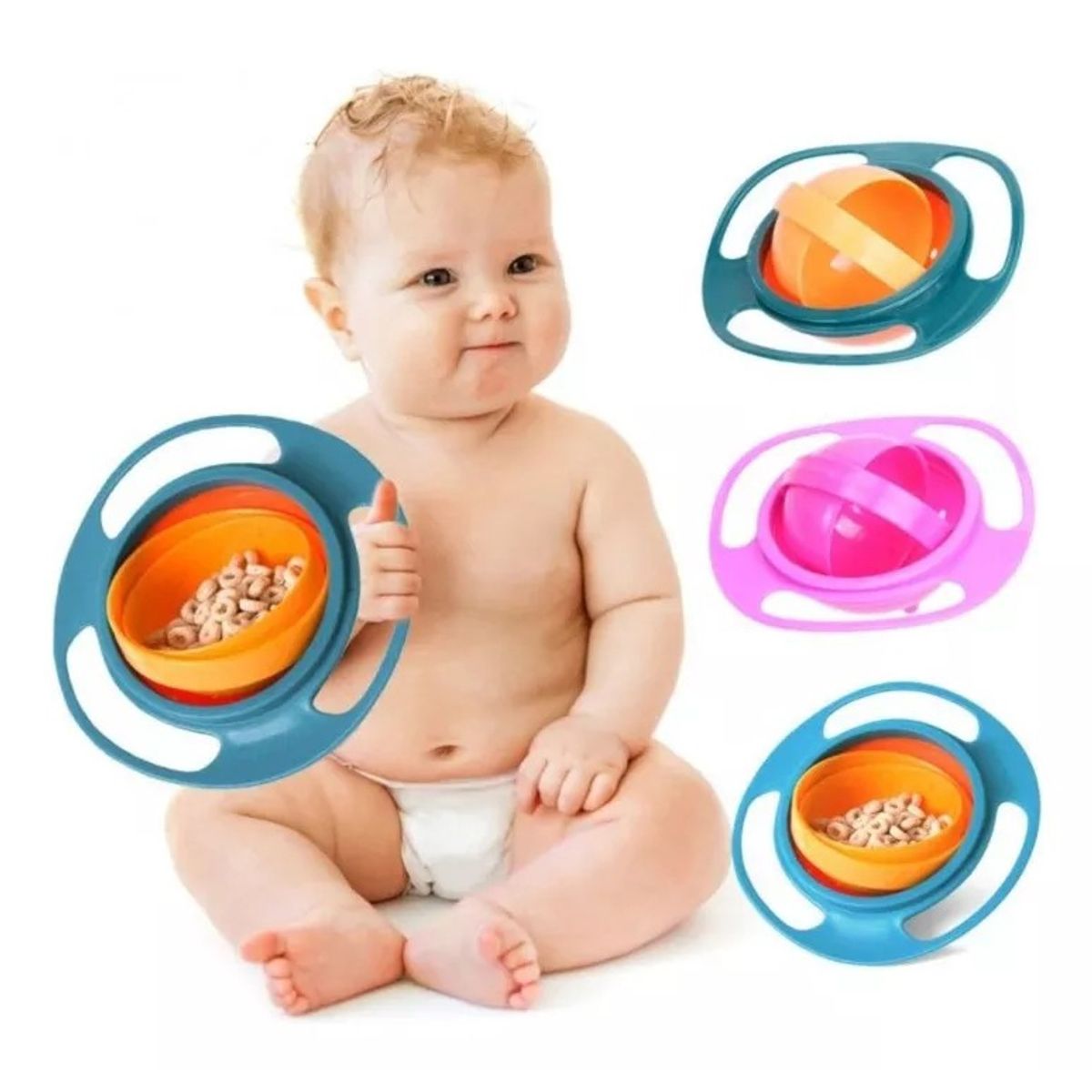 GENERICO - Plato Bowl 360° Antiderrame Para Bebé Guagua Antivuelco