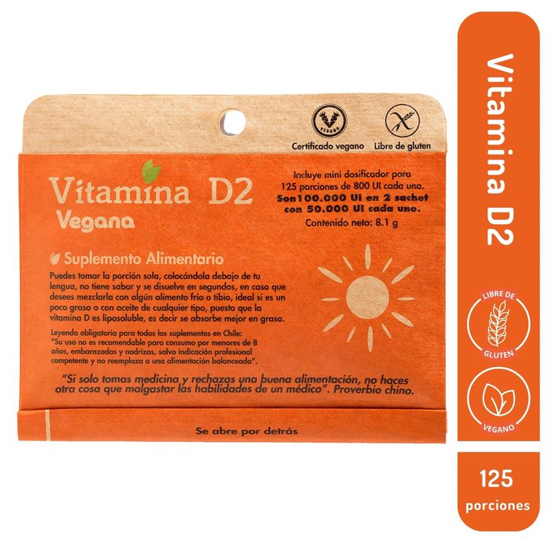DULZURA NATURAL - VITAMINA D2 VEGANA DULZURA NATURAL 125 PORCIONES