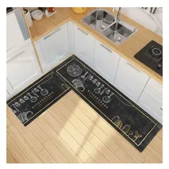 GENERICO - Pack2 Alfombra De Cocina Antideslizante Piso Entrada De Baño