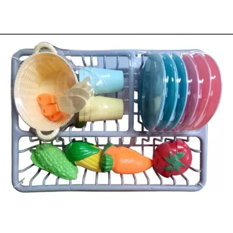 GENERICO - Set De Vajilla Juguetes Niños Frutas Tazas Platos Cucharas