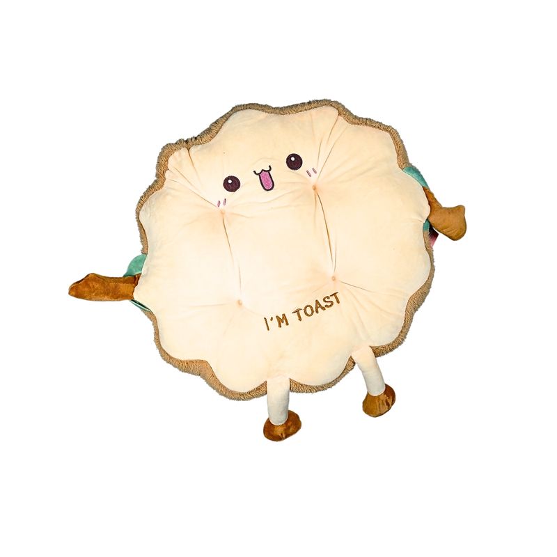SOLEIO - Cojín Para Sillas Redondo Tostada Kawaii