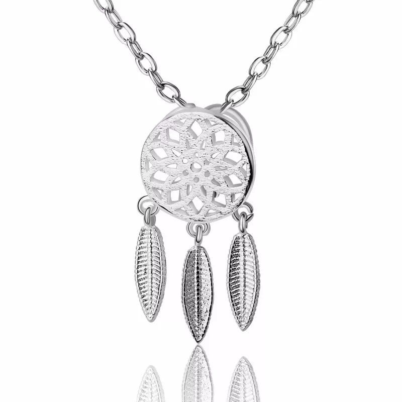 TODOJOYAS - Collar Colgante Atrapa Sueños Plateado