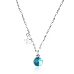 TODOJOYAS - Collar Colgante Planeta y Estrella Plateado