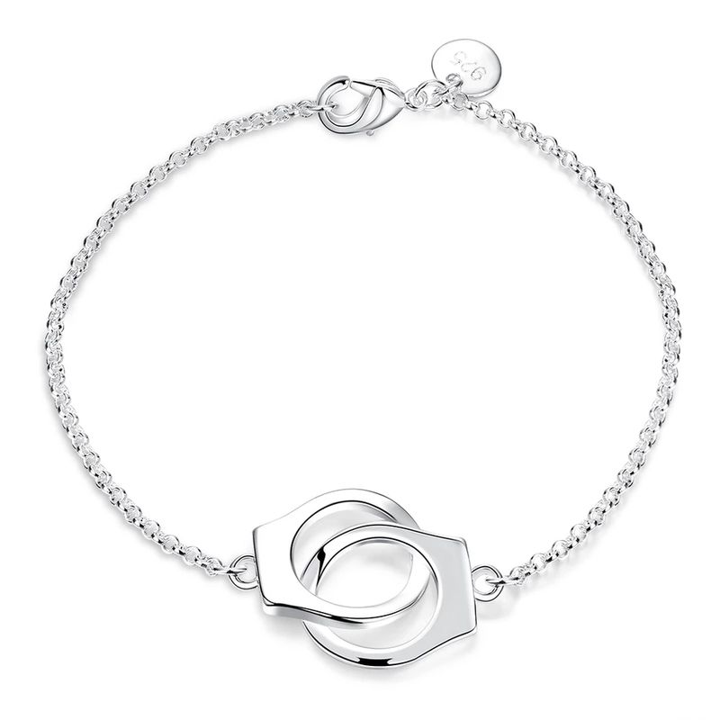 TODOJOYAS - Pulsera Esposas Plateada