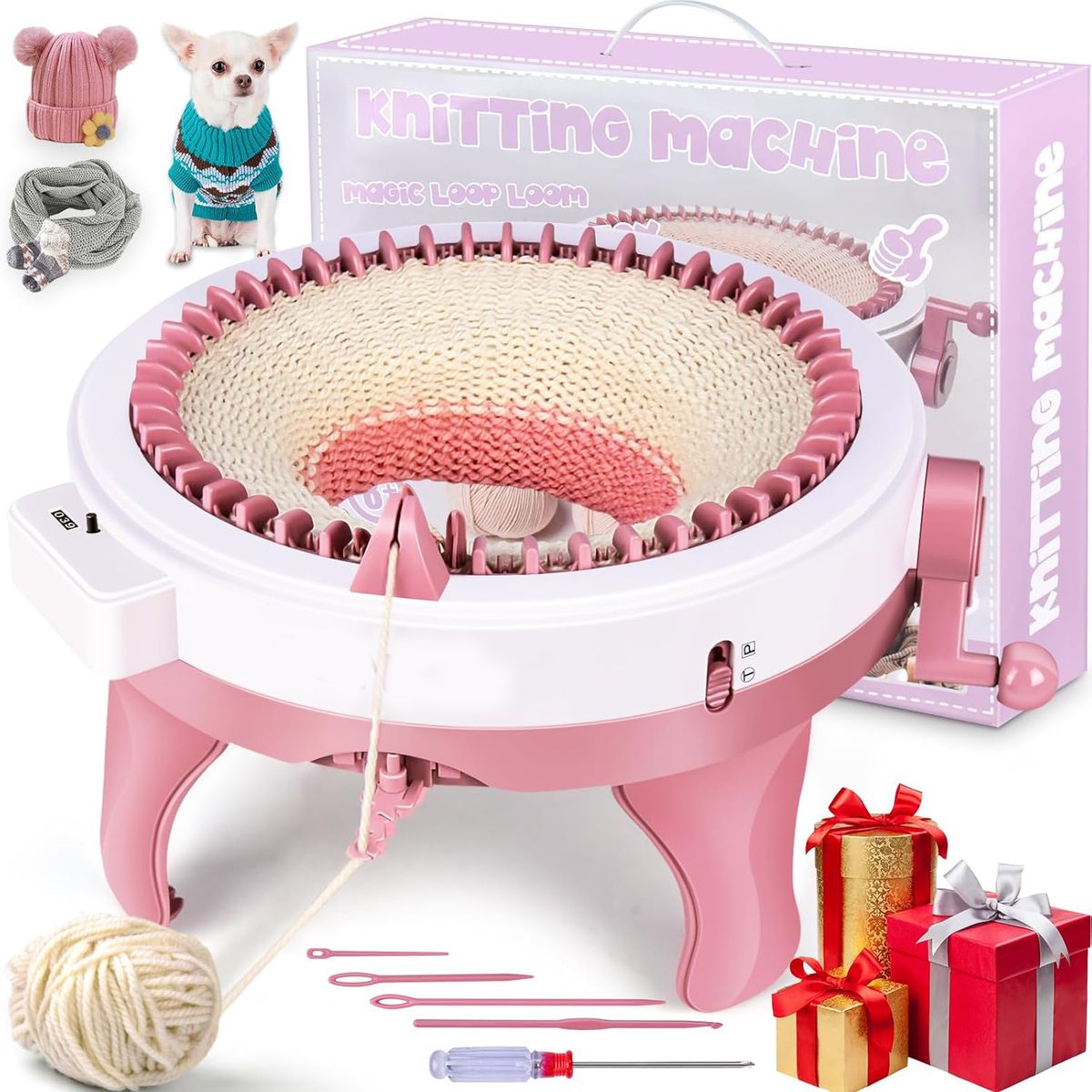 KUANGYE - Maquina Para Tejer Manual 48 Agujas Telar Giratorio