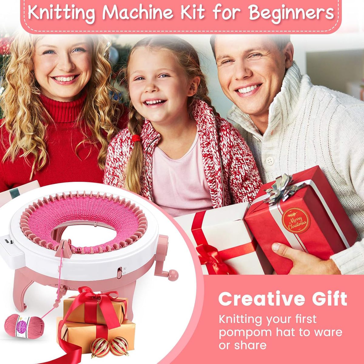 KUANGYE - Maquina Para Tejer Manual 48 Agujas Telar Giratorio