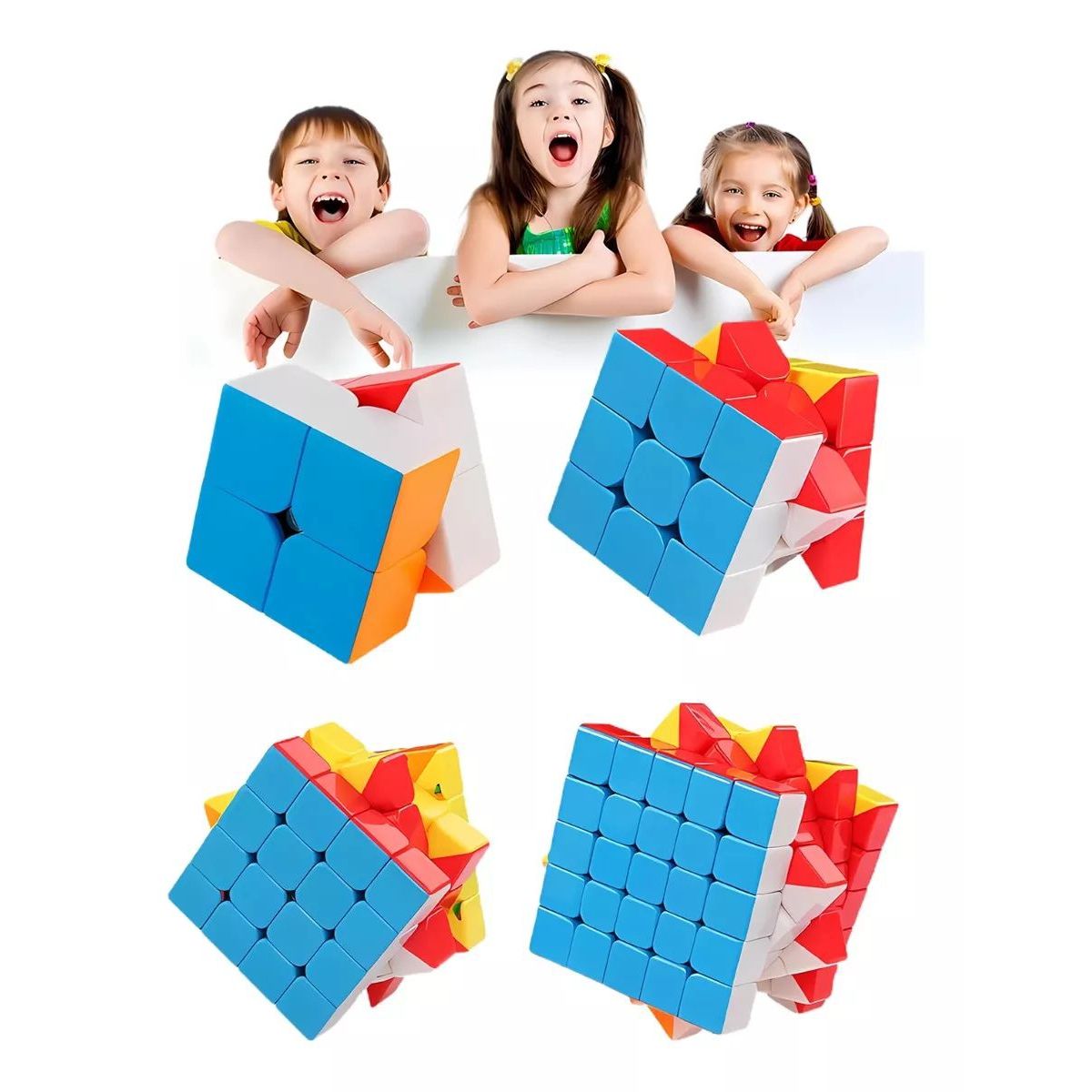 KUANGYE - Pack 4 Cubos Tipo 2x2, 3x3, 4x4, 5x5