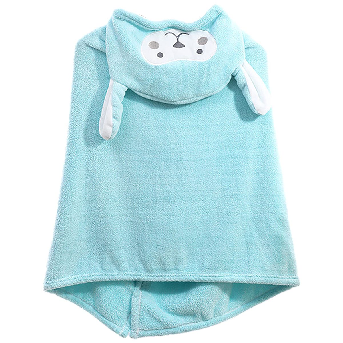 EVERSO - Toalla De Baño Algodón Secado Rapido Con Capucha Para Niños Verde