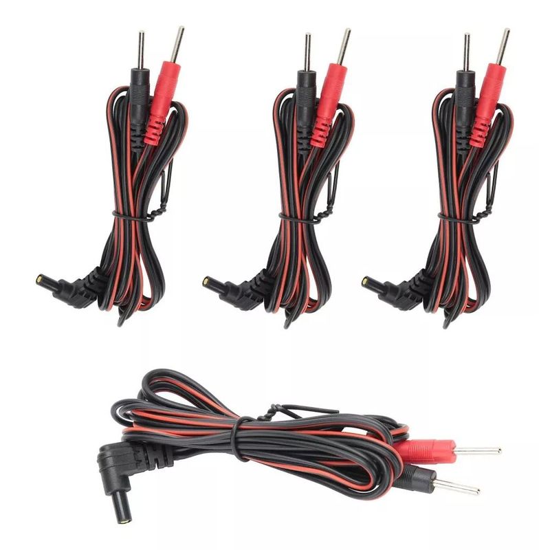 KUANGYE - 2 Pares Cables De Electrodos Tens (4 Cables)