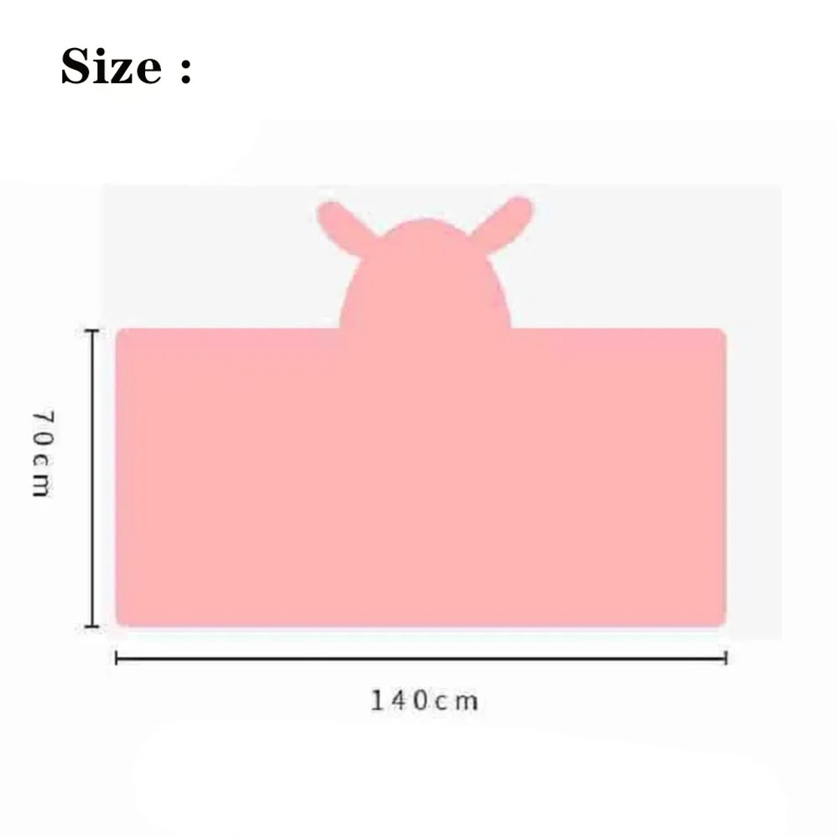 EVERSO - Toalla De Baño Algodón Secado Rapido Con Capucha Para Niños violeta