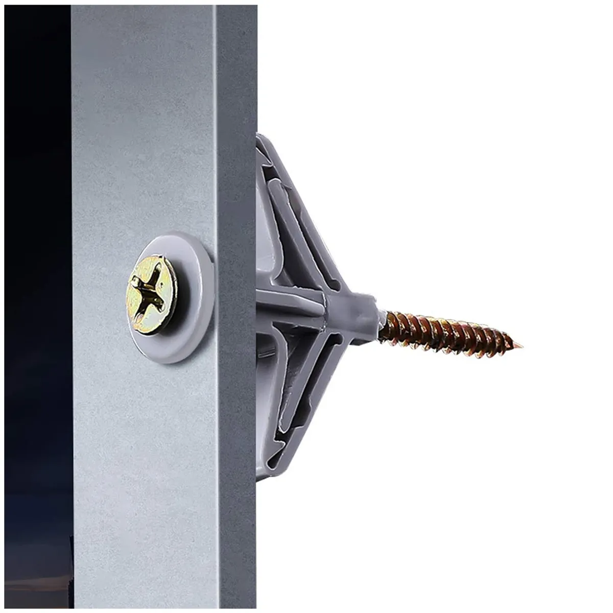 KUANGYE - Tarugos Anclaje Tabique De Yeso + Tornillo 50 Mm Kit 25 Und