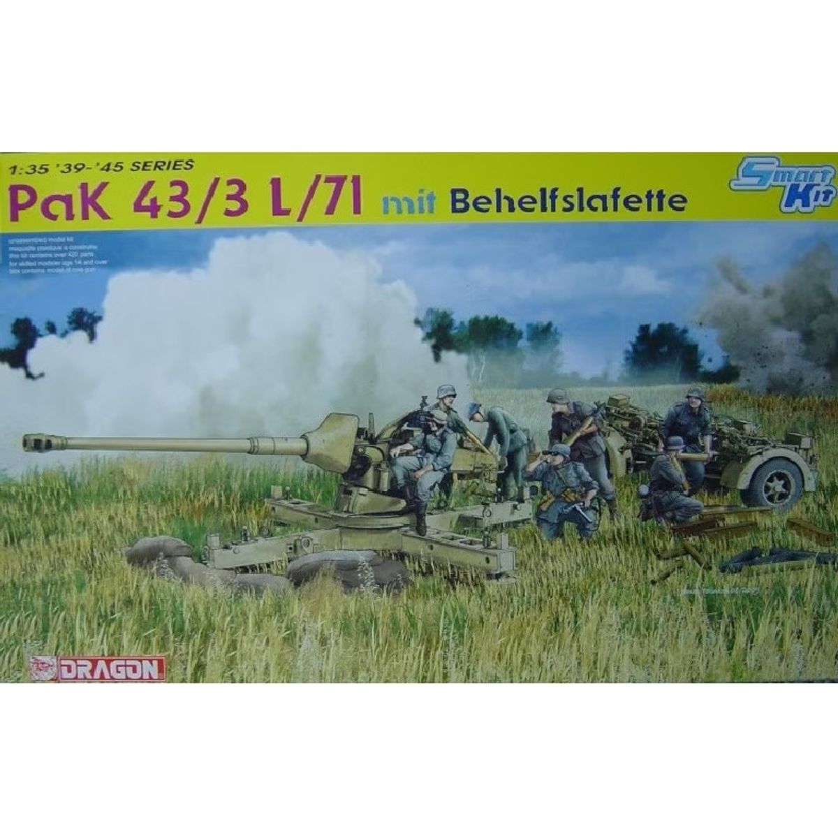 DRAGON - DRAGON 6522 1:35 PAK 43/3 L 71 MIT BEHELFSLAFETTE CAÑON