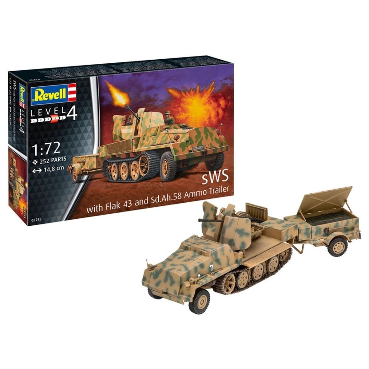 REVELL - REVELL 03293 SWS WITH FLAK43 AND SD AH58 AMMO TRAILER 1:72