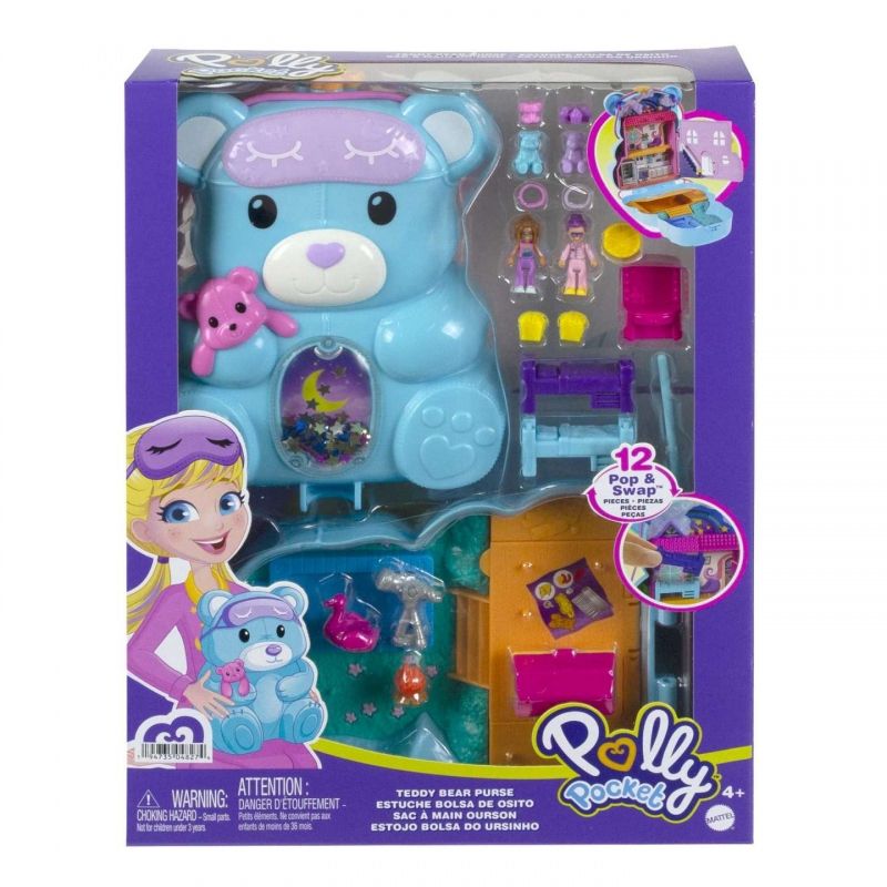 MATTEL - MATTEL HGC39 POLLY POCKET BOLSO OSITO FIESTA DE PIJAMAS