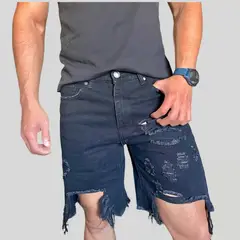 D'JOE - Short Jeans Hombre Super Destroyed
