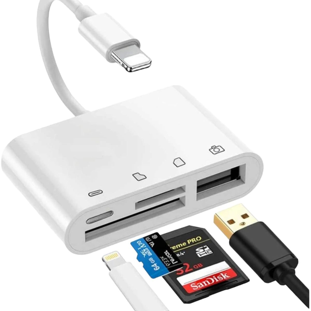 GENERICO - adaptador lightning 4 en 1