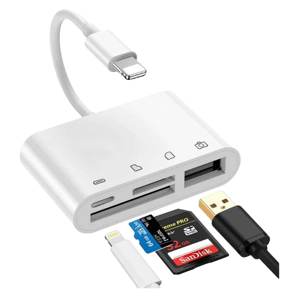 GENERICO - adaptador lightning 4 en 1