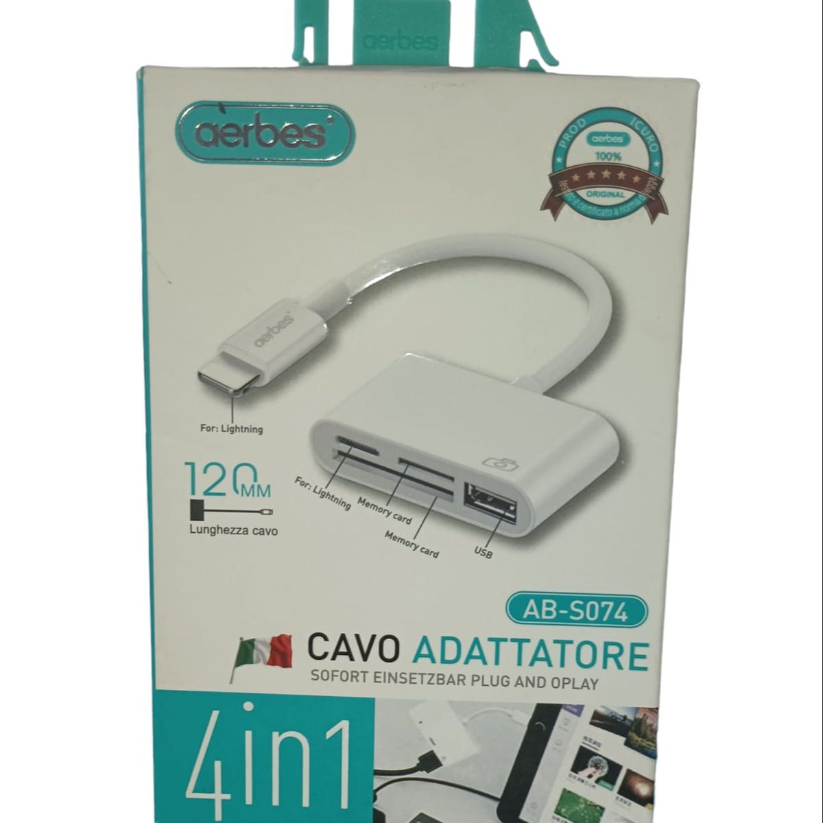 GENERICO - adaptador lightning 4 en 1