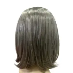 GENERICO - Peluca corta gris de Kanekalon de 25 cm.