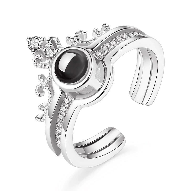 TODOJOYAS - Anillo Te amo en 100 Idiomas Plateado