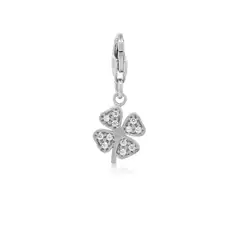 JB JOYAS BARON - Colgante de Plata Esterlina 925 Trebol Circon