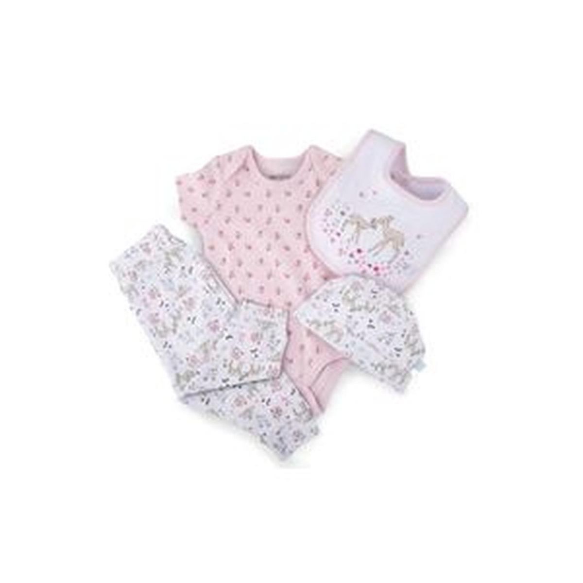 BAMBINO - Set de Ropa 4 Piezas Rosado Bambino