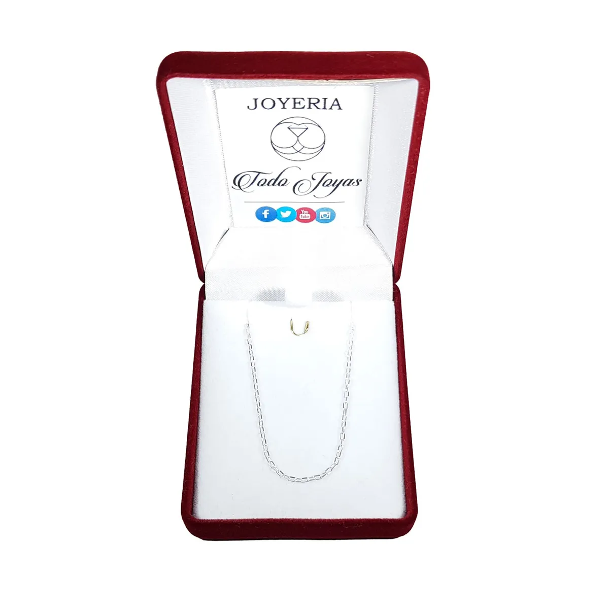 TODOJOYAS - Cadena Plata 925 1mm 50cm Modelo Tradicional