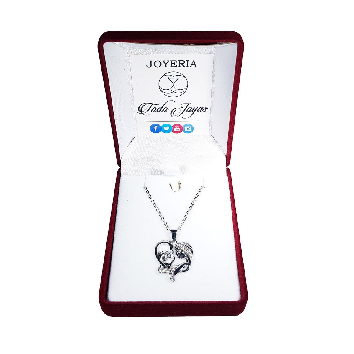 TODOJOYAS - Collar Mama y Bebe Amor Madre Plateado