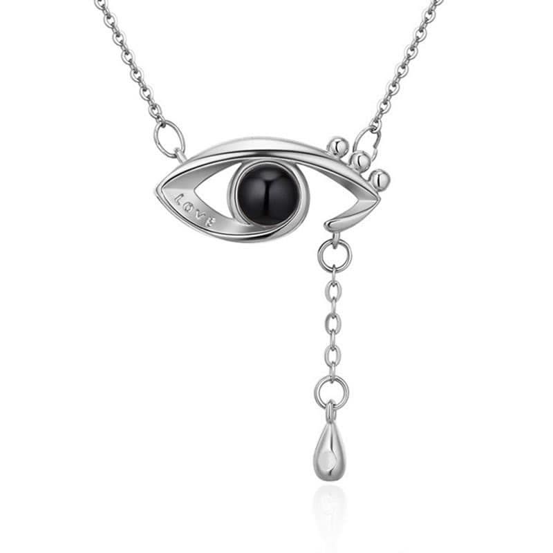 TODOJOYAS - Collar Ojo Te Amo en 100 Idiomas Plateado