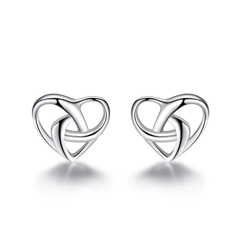 TODOJOYAS - Aros de Corazon Infinito Plateado