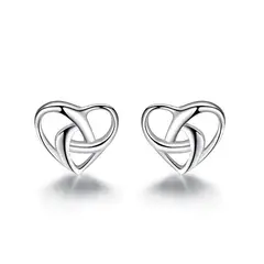 TODOJOYAS - Aros de Corazon Infinito Plateado