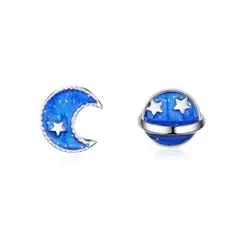 TODOJOYAS - Aros de Luna y Planeta Azul