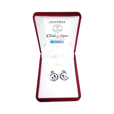 Imagen 2 del producto Aros Par Gatitos en Luna Plateado