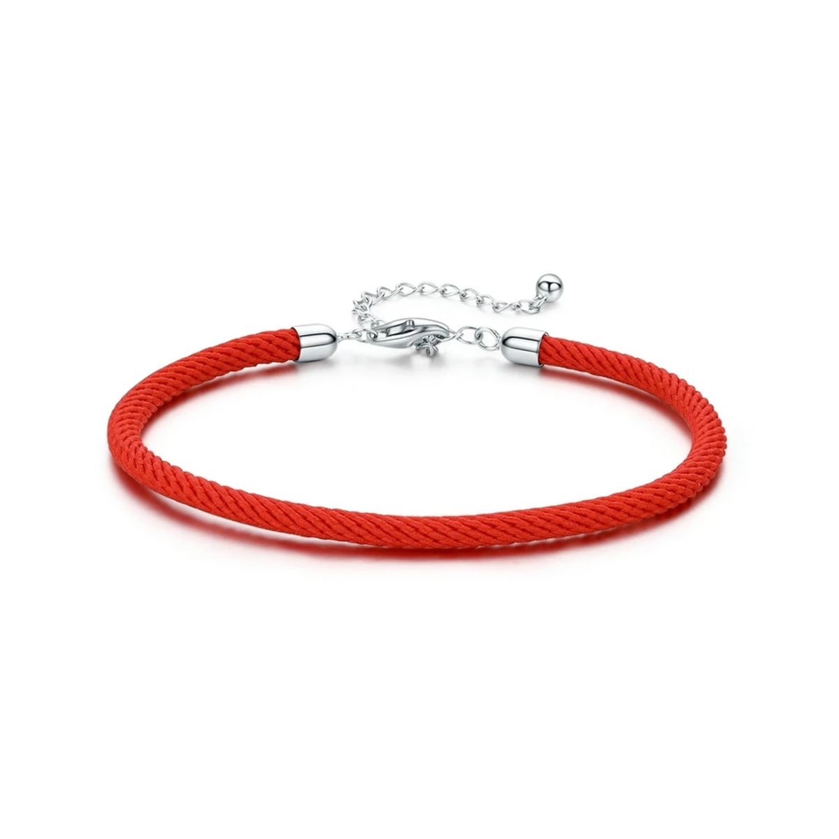 TODOJOYAS - Pulsera Plata 925 Cuerda Roja Charms