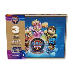 PAW PATROL - Puzzles 3 En 1 The Mighty Movie 72 Piezas