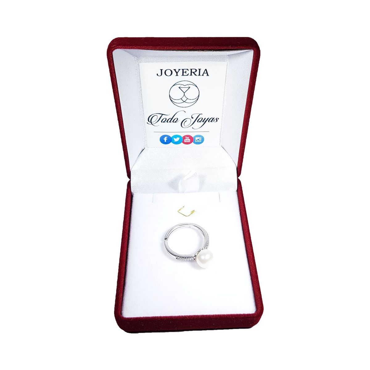 TODOJOYAS - Anillo Plata 925 Perla Blanca