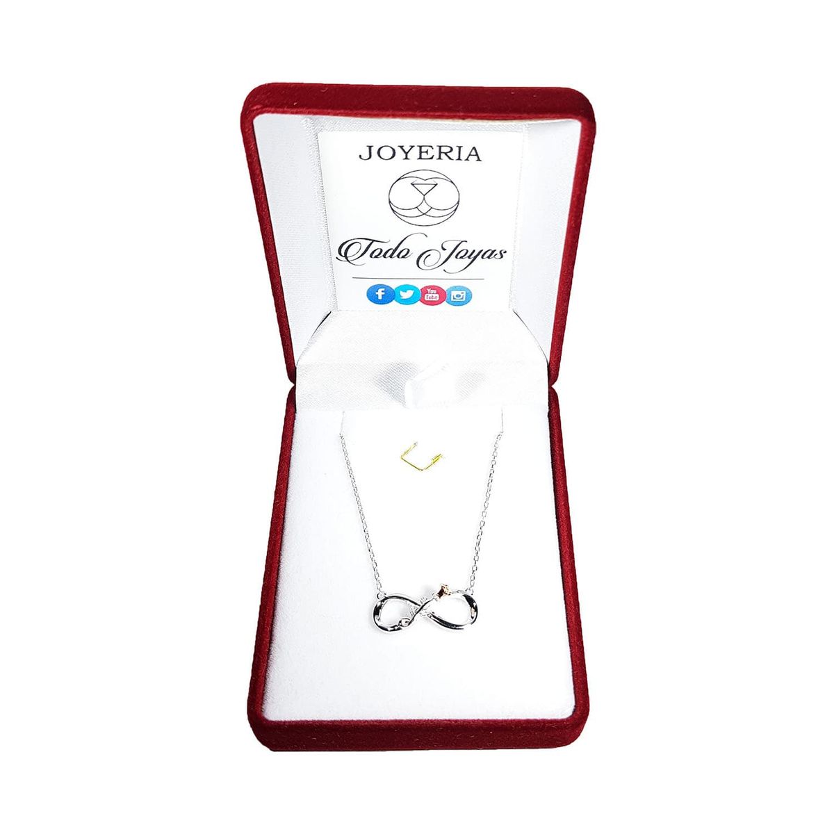 TODOJOYAS - Collar Plata 925 Infinito con Rosa