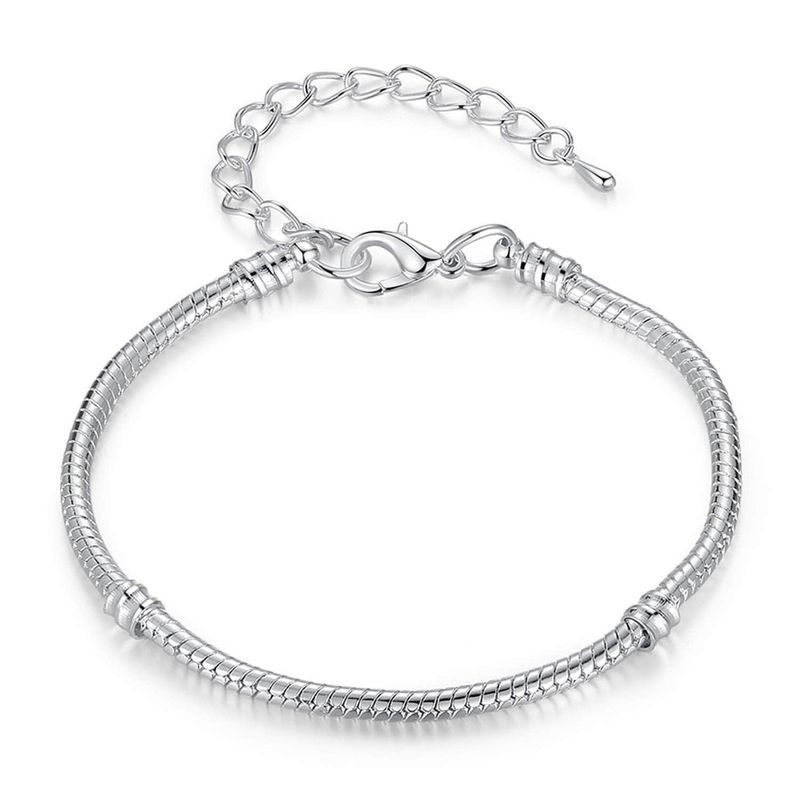 TODOJOYAS - Pulsera Para Charms Ajustable Plateada