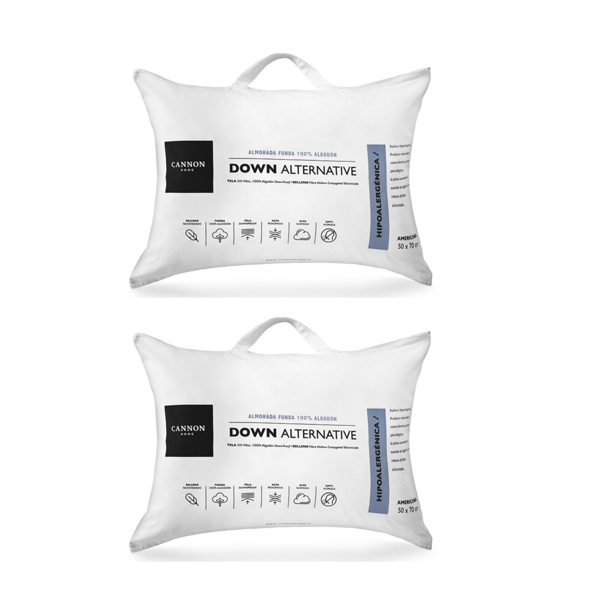 CANNON - Pack 2 Almohadas Cannon  240 Hilos Premium 50x70cm