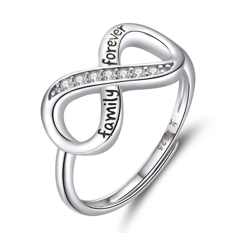 TODOJOYAS - Anillo Plata 925 Infinito Family Ajustable