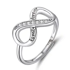 TODOJOYAS - Anillo Plata 925 Infinito Family Ajustable