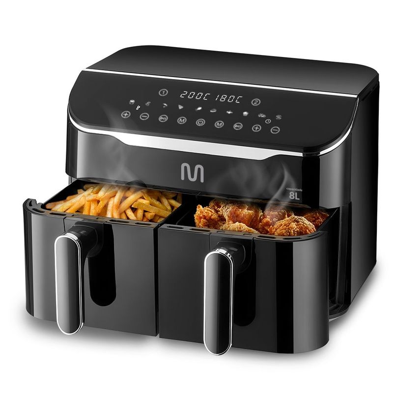 MULTILASER - Freidora de Aire Multi 2 Cestas 8 Litros GO220