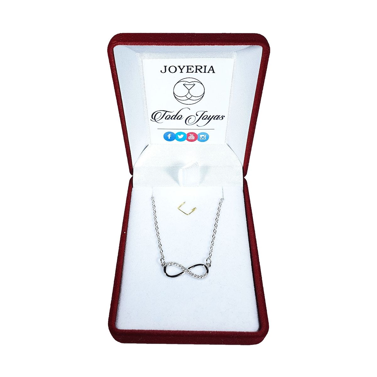 TODOJOYAS - Collar Infinito con Circones Plateado
